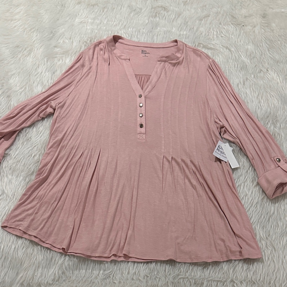 Kim Rogers Blush Pleated Tunic